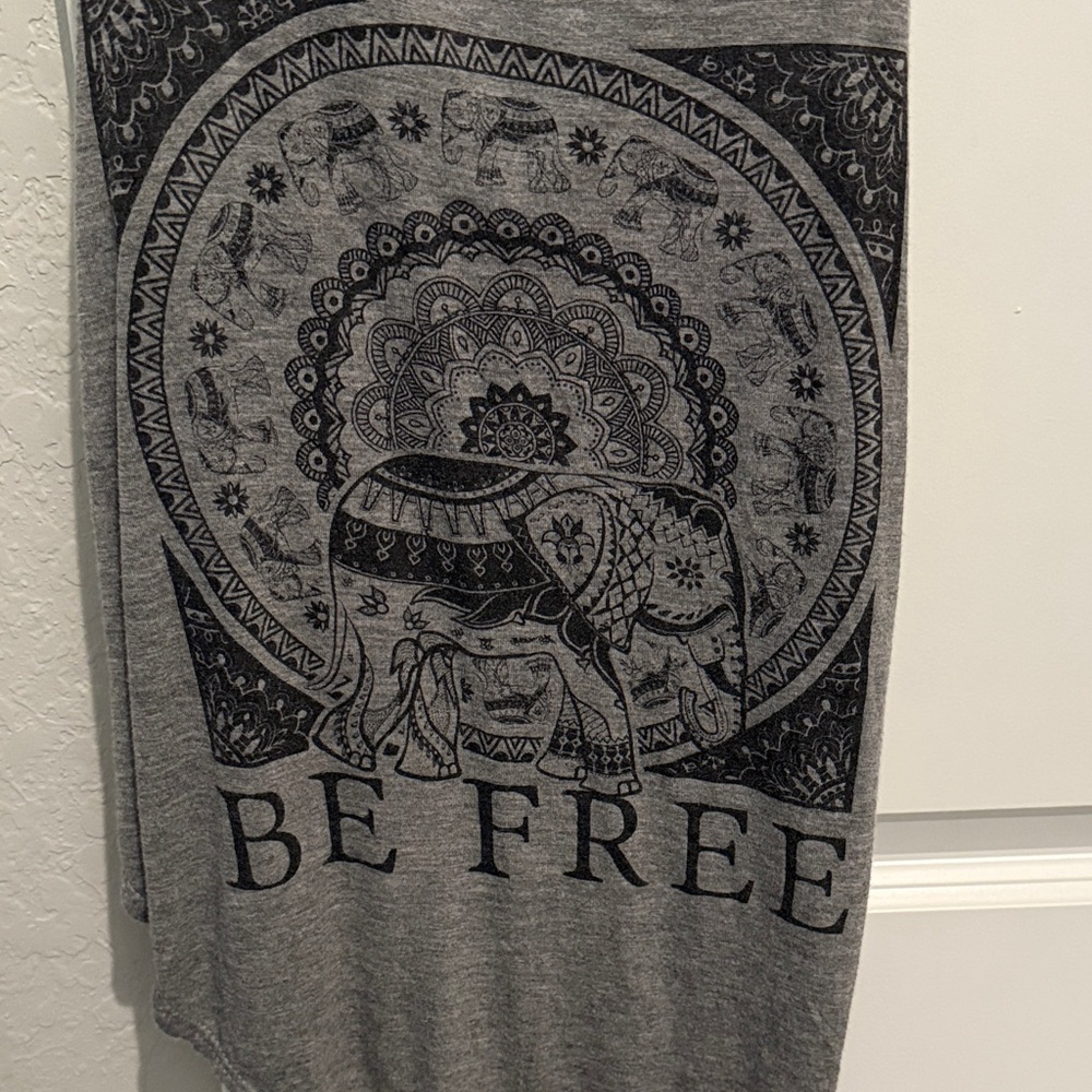 Gray Elephant Print Tank Top
